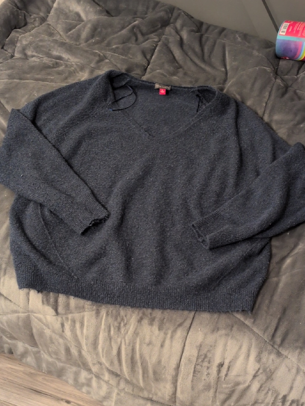 Vince Camuto Women's V-Neck Sweater in Dark Navy
